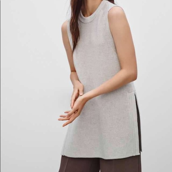 Wilfred Sleeveless Grey Sweater Dress - Picture 1 of 7